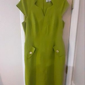 Kasper summer short sleeve Green dress